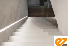 beyaz epoksi merdiven