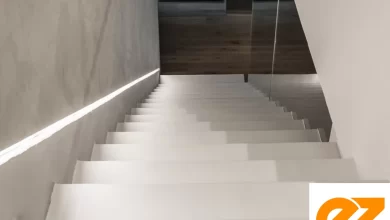 Merdiven Zemin Kaplama Hakkında 10 Seçenek 6 beyaz epoksi merdiven